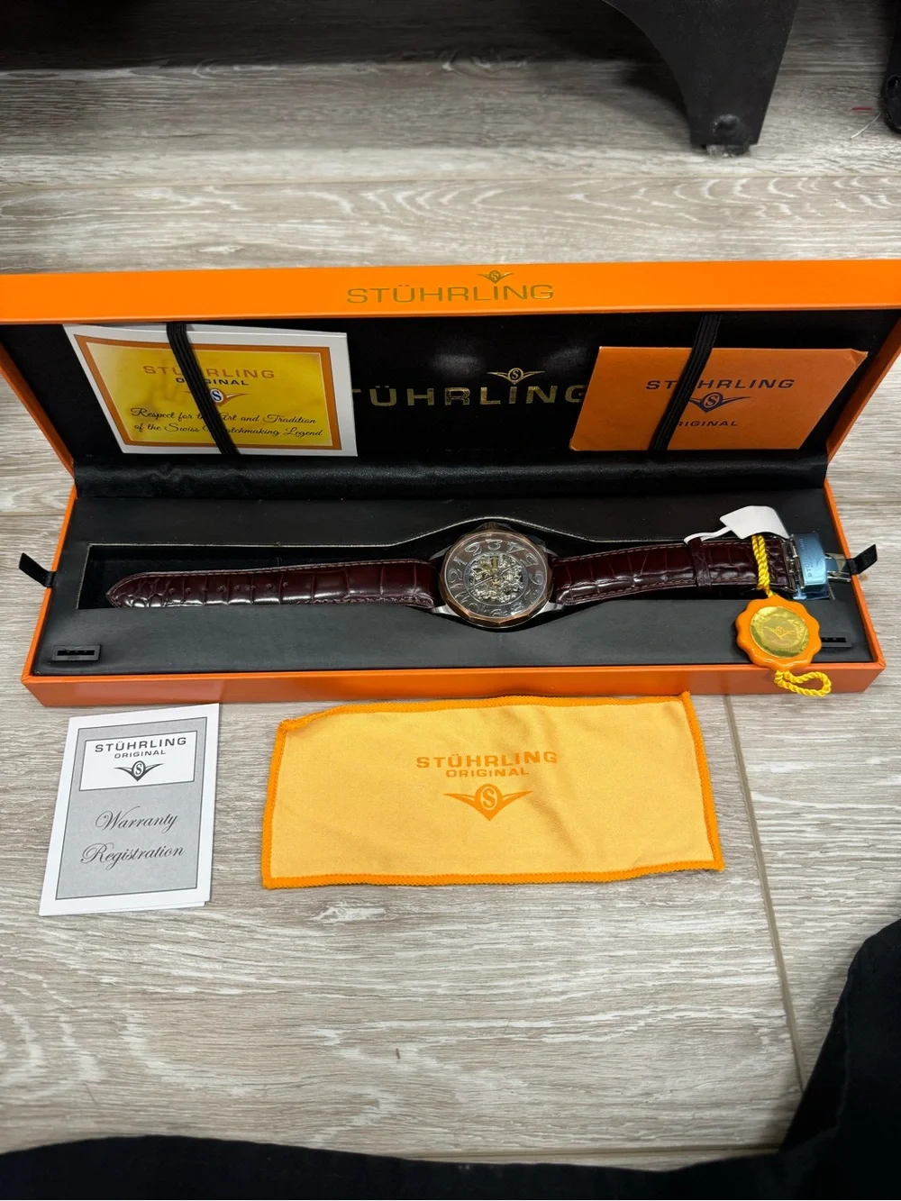 STUHRLING Cesario 227 Automatic 43mm Skeleton Brand New